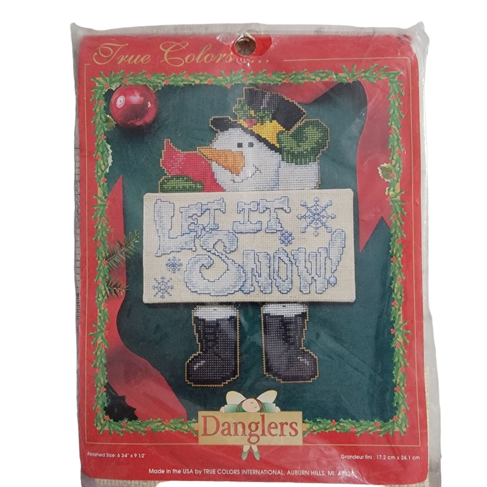 True Colors Embroidery Crosstitch‎ kit Let It Snow Snowman New Christmas Craft
